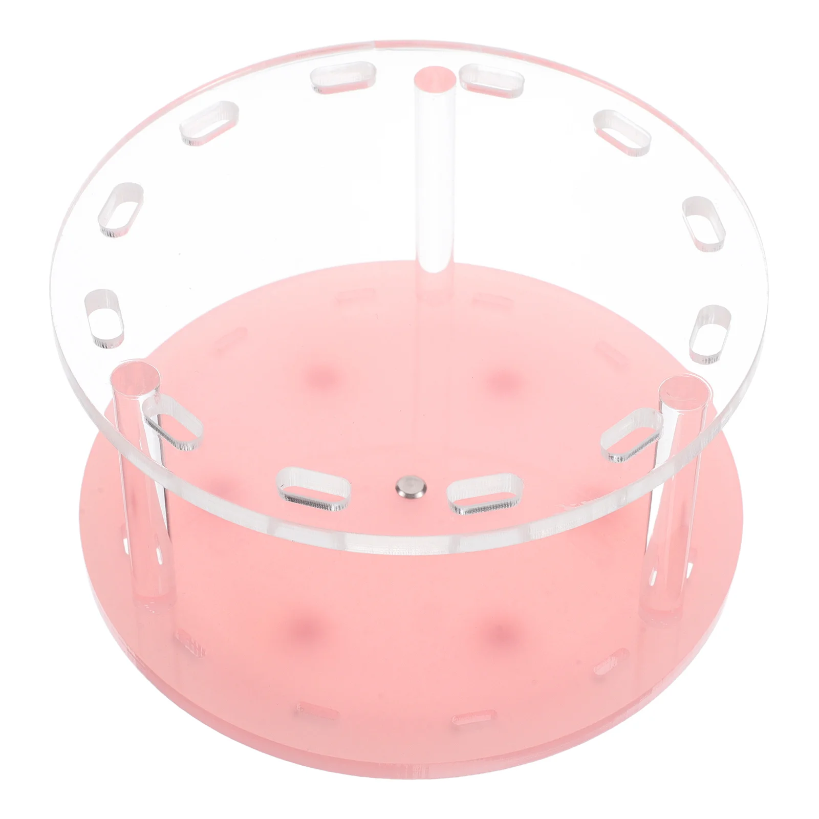 Organizador de pinzas de pestañas giratorio con 12 agujeros, soporte acrílico para extensión de pestañas, soporte para herramientas de belleza, estante de exhibición para pinzas de maquillaje