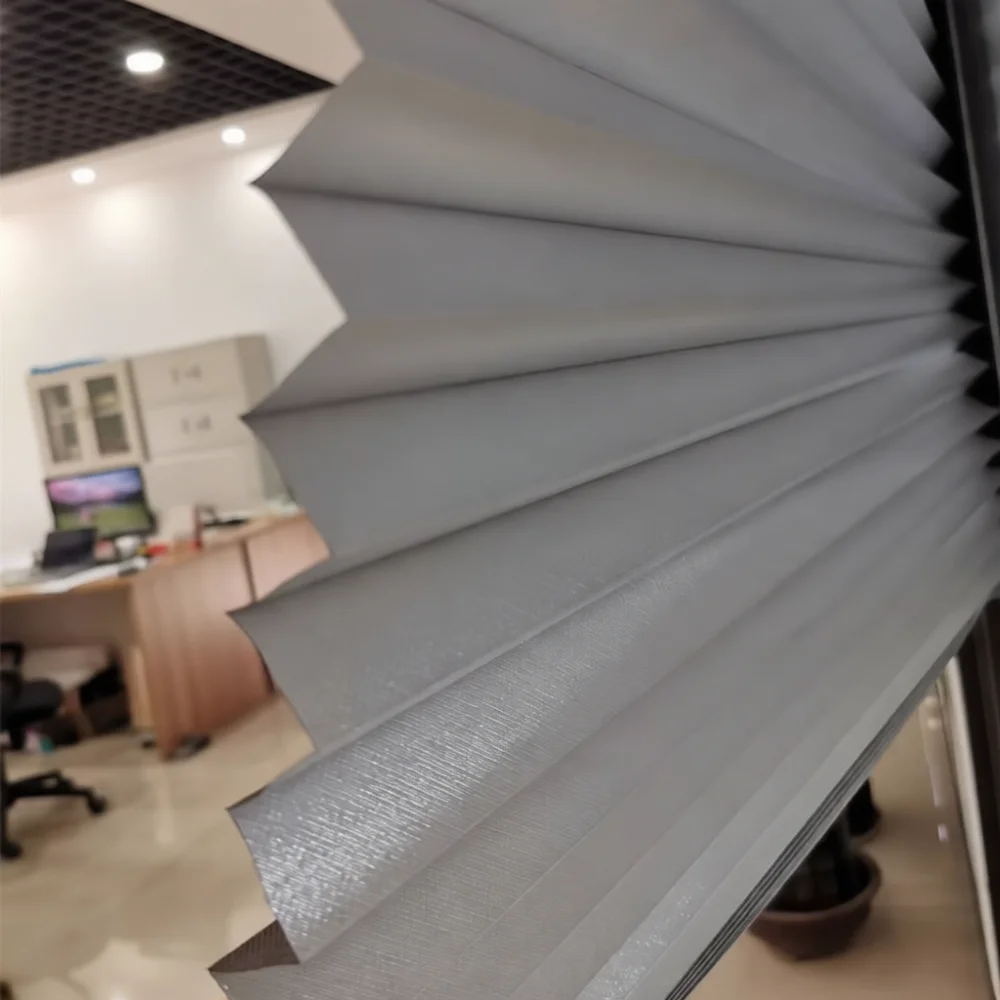 Minimalist Pleated Blinds Self Stick Window Curtains Blackout Shade For Bedroom Rental Home Light Reducing Window Screen