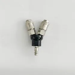 Two Outlet Quick Couplers 1/4'' European Style Pneumatic Fitting Air Gas Distributor Air Compressor Accessories Quick Connector