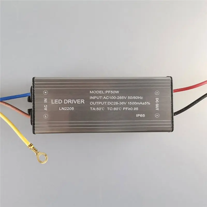 AS95 50W LED Driver 1500mA AC85-265V to DC26-36V Waterproof for Constant Current Power Supply for Flood Light Outdoor