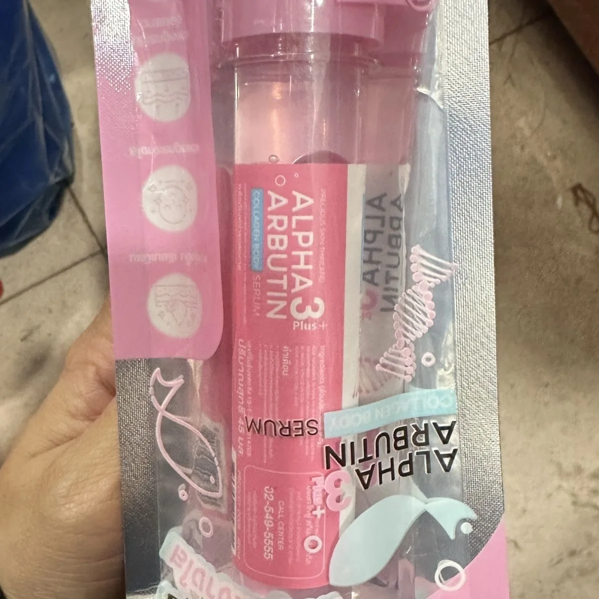 Ống Serum kích trắng da Alpha Arbutin Collagen White Brightening Lightening Reduce Skin Dark Blemishes Smooth Bright 50ml bottle