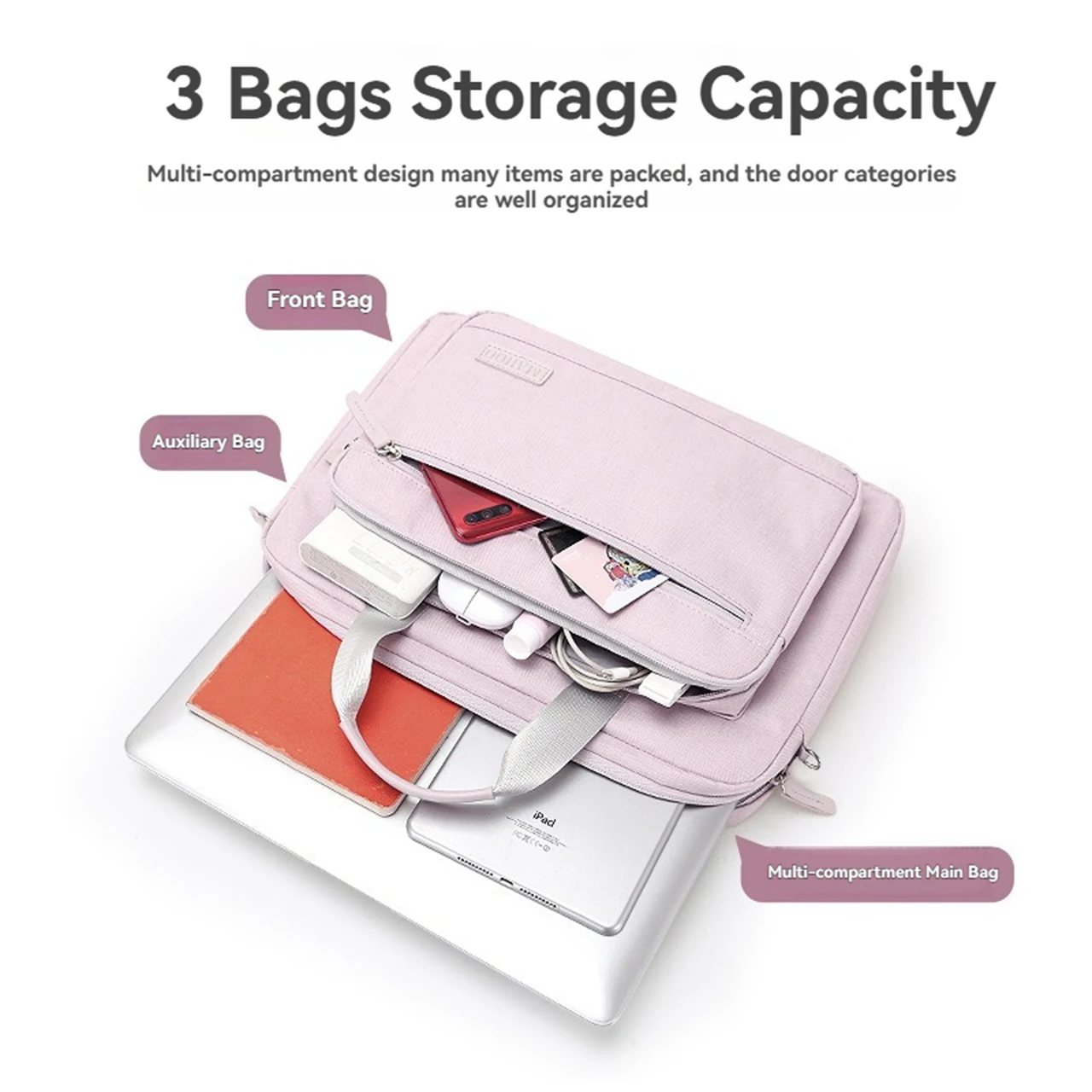 Torba na laptopa do Macbook Air Pro 16 Etui na notebook HP Huawei Lenovo Dell Pokrowiec 13.3 14 15.6 cali Torba na ramię Teczki — zdjęcie produktu 3