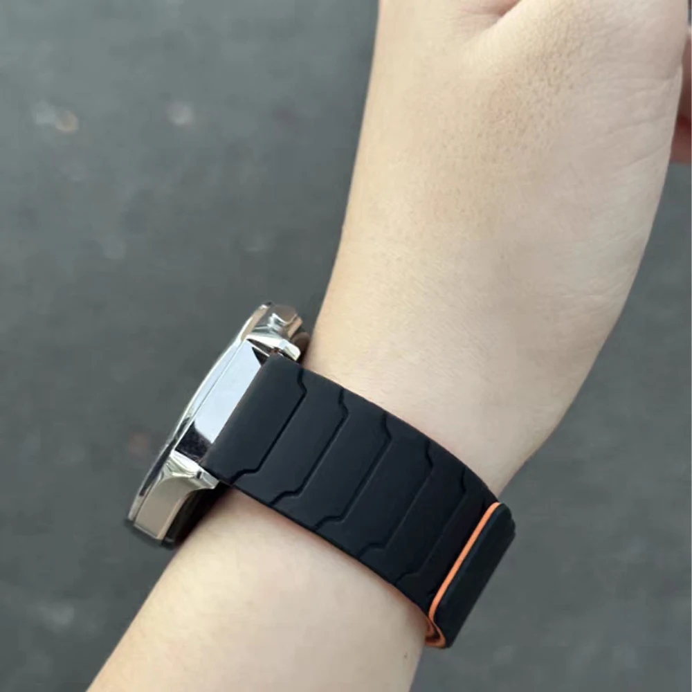 Pulseira de silicone de laço magnético 20 22mm para amazfit bip 6 46mm pulseira de relógio para amazfit active 2/balance/gts 4 2/gtr 4 3 pro pulseira