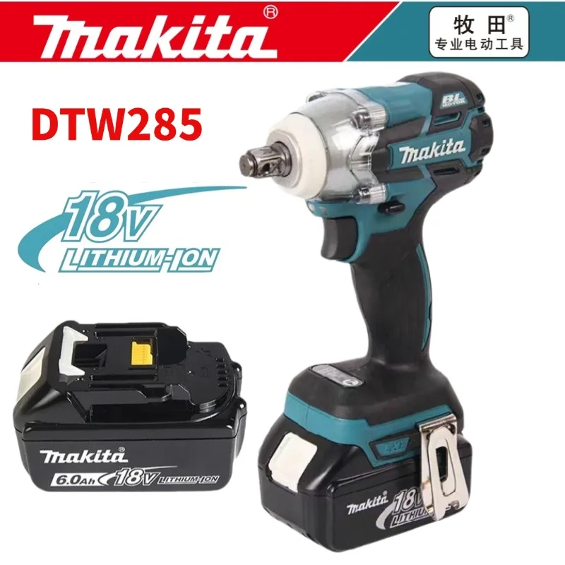 

New 18V Makita DTW285 lithium impact wrench, high torque brushless motor, automotive repair tire, 18V lithium power tool