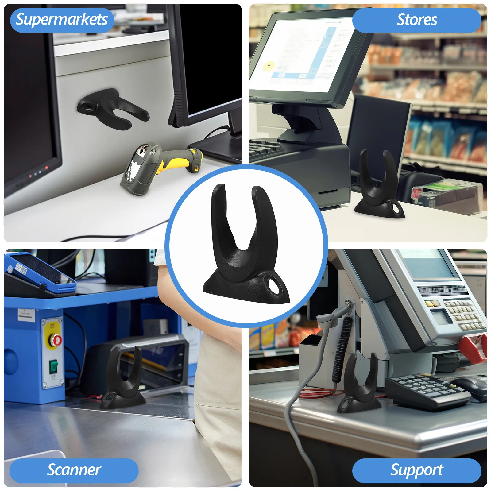 Barcode Scanner Holding Rack Handheld Bracket Apparatus Stand Scanning Holder Tool