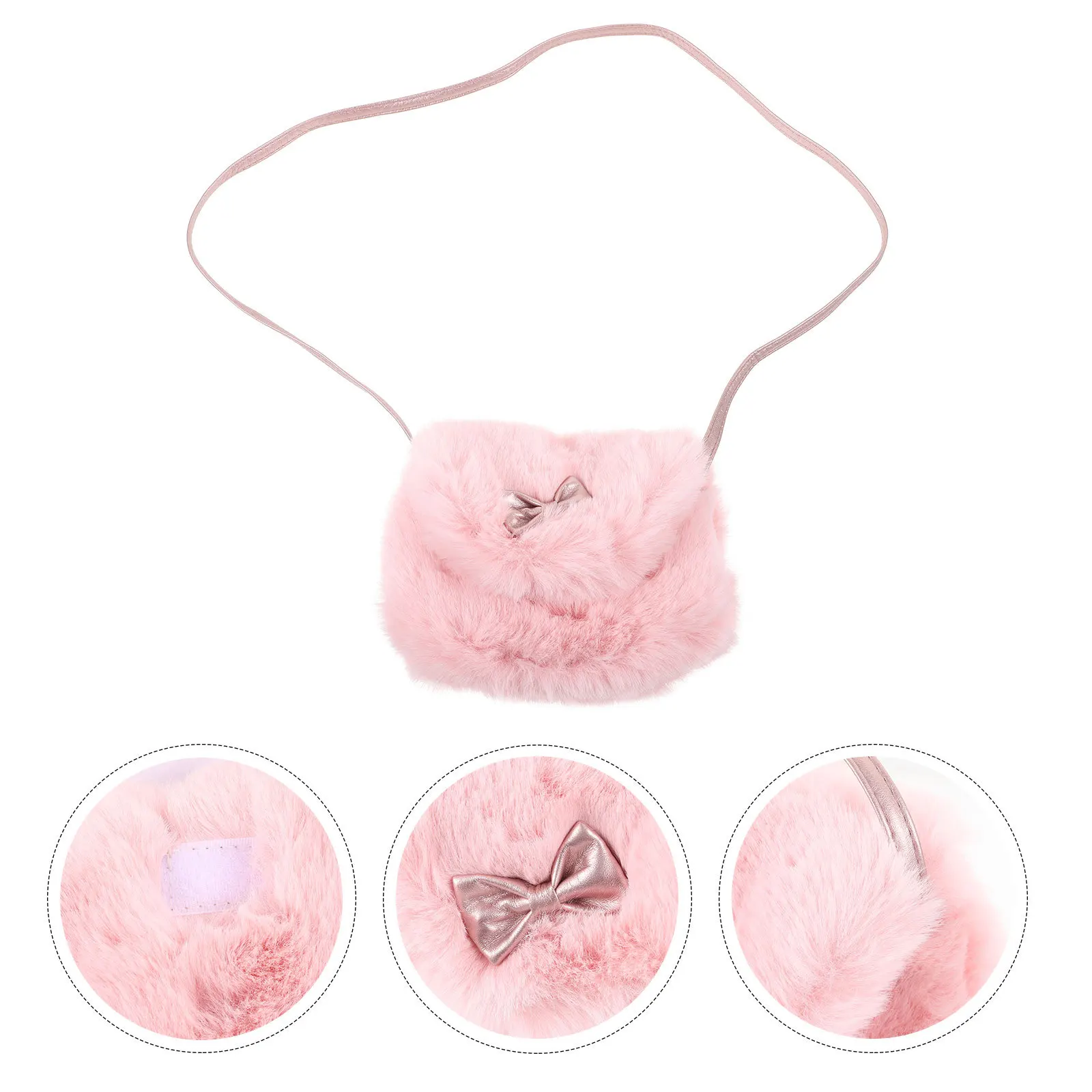 Меховая сумка через плечо принцессы