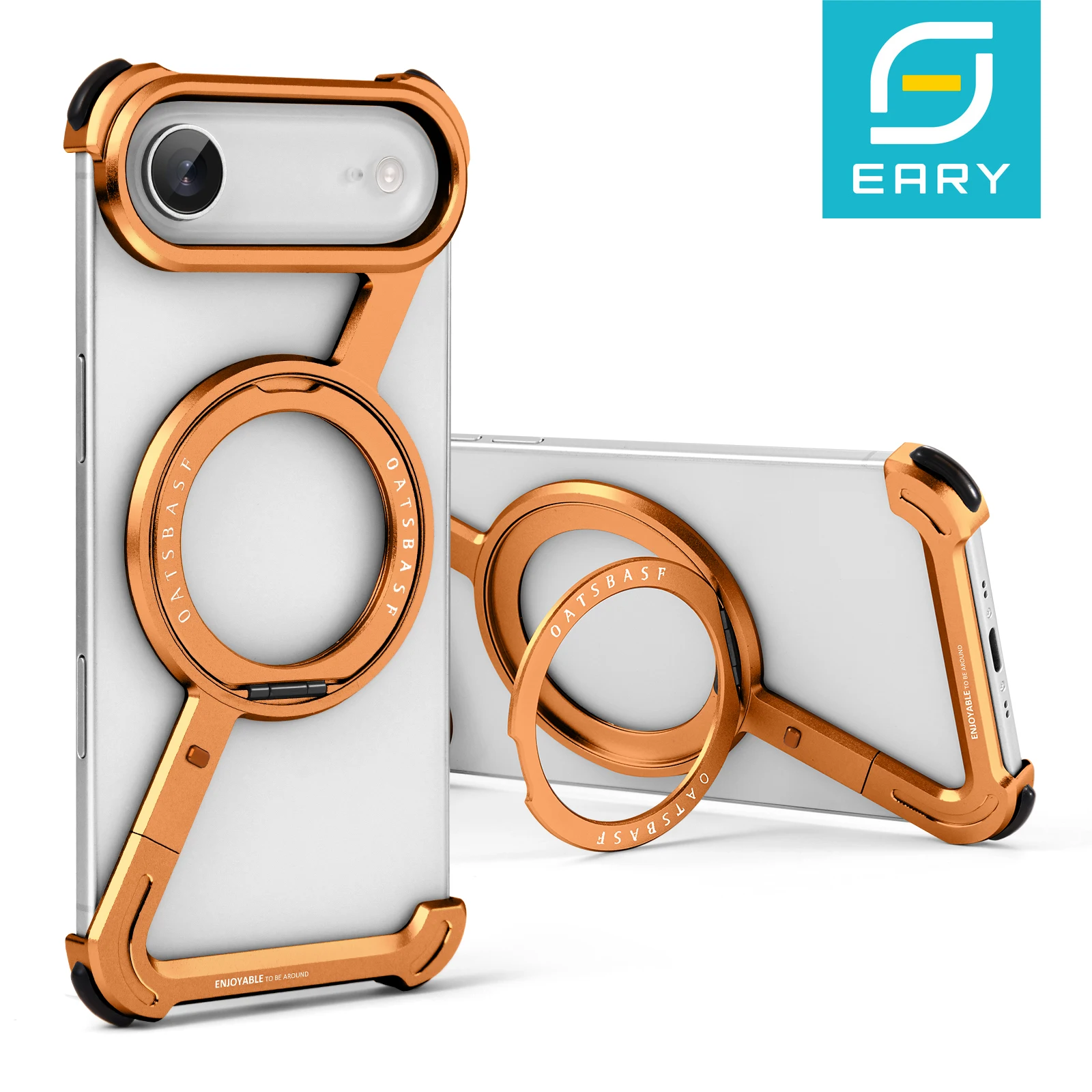 

Чехол Eary Z-образной формы для iPhone 17, Air Magsafe с беспроводной зарядкой 360° ° Поворотная магнитная подставка для кольца, противоударный чехол для телефона с защитой от падения