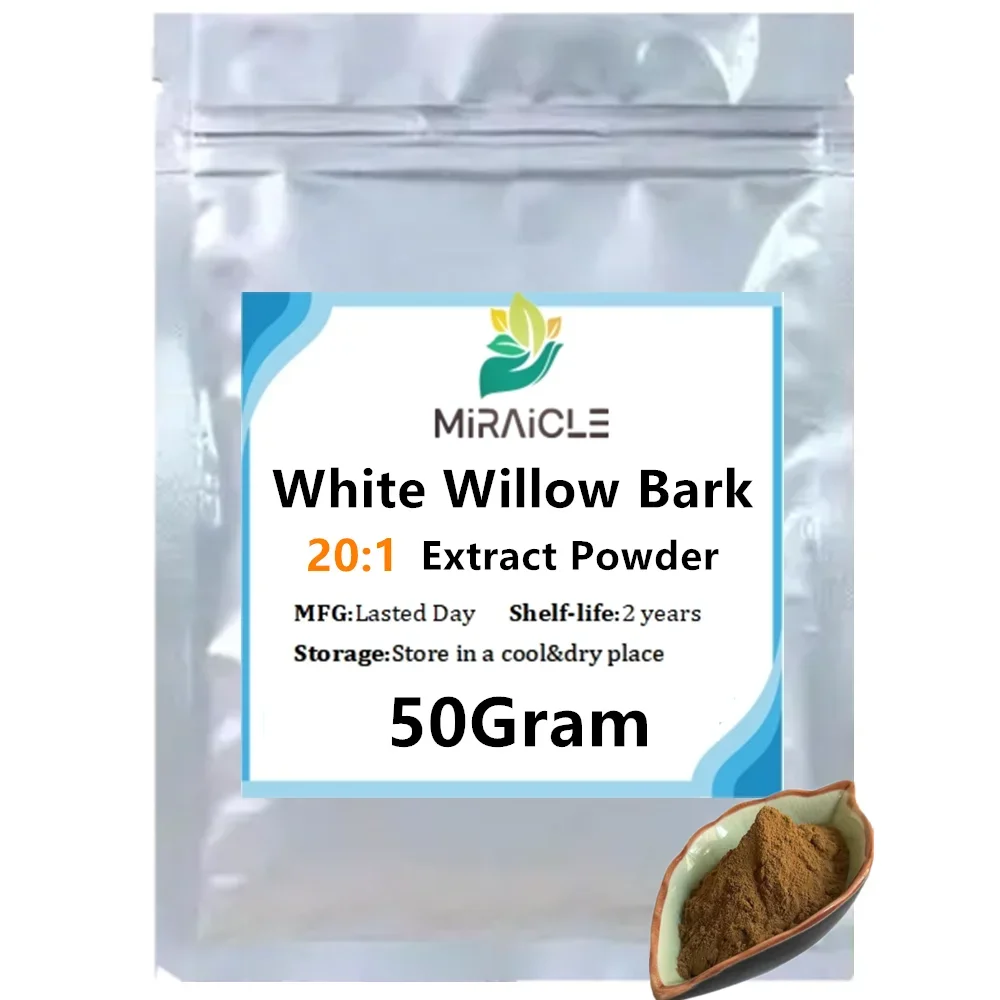 50-1000g White Willow Bark 20:1 Extract Powder Anti-aging,anti-inflammatory,factory Direct Supply