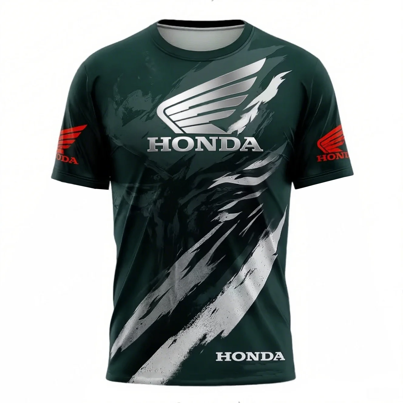

Мужская летняя быстросохнущая и дышащая гоночная футболка Honda, мотоциклетный байкерский трикотаж, спортивная одежда с коротким рукавом, легкая уличная одежда