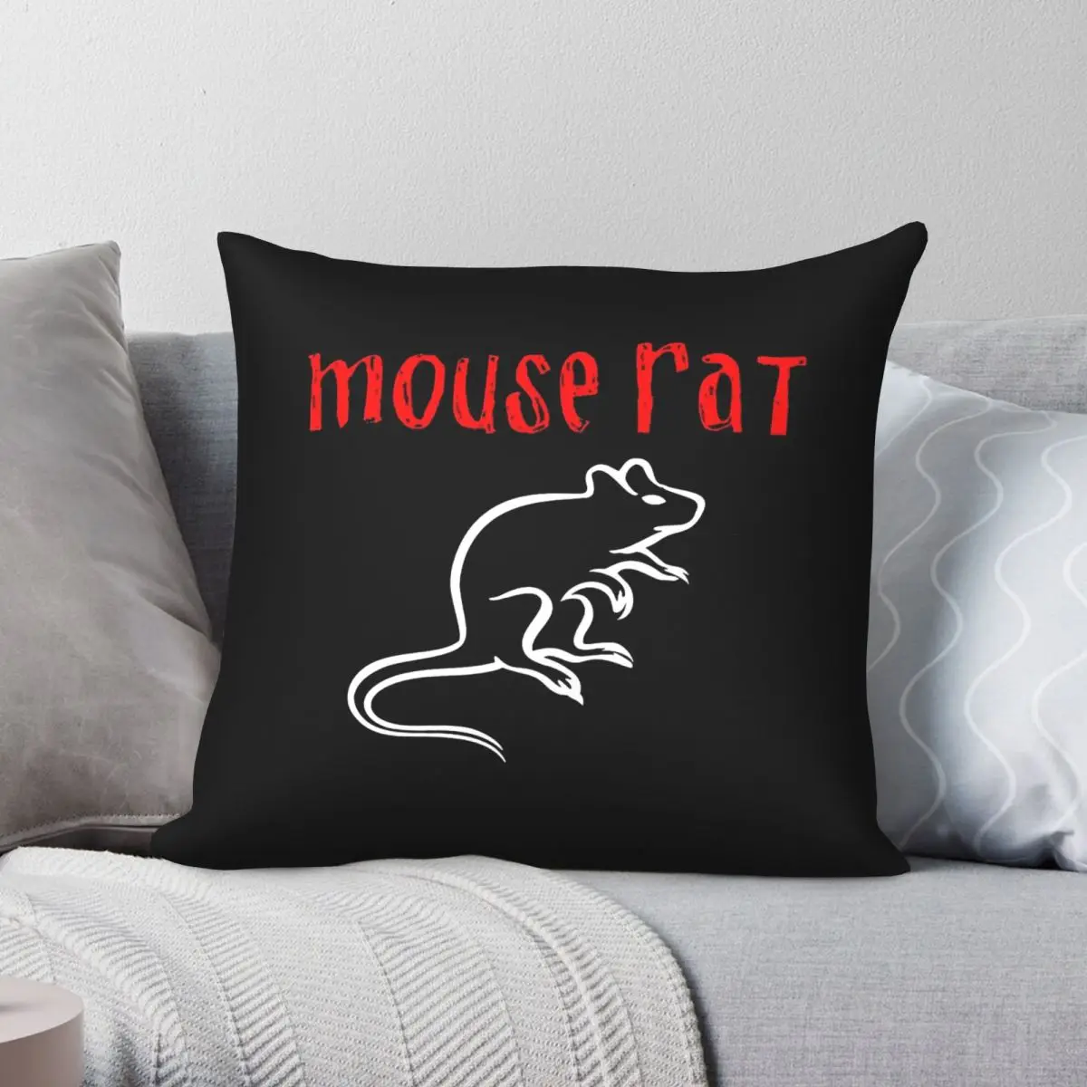 Parks And Recreation Mouse Rat Square Pillowcase Polyester Linen Velvet Creative Zip Decorative Throw Pillow Case Room 45x45