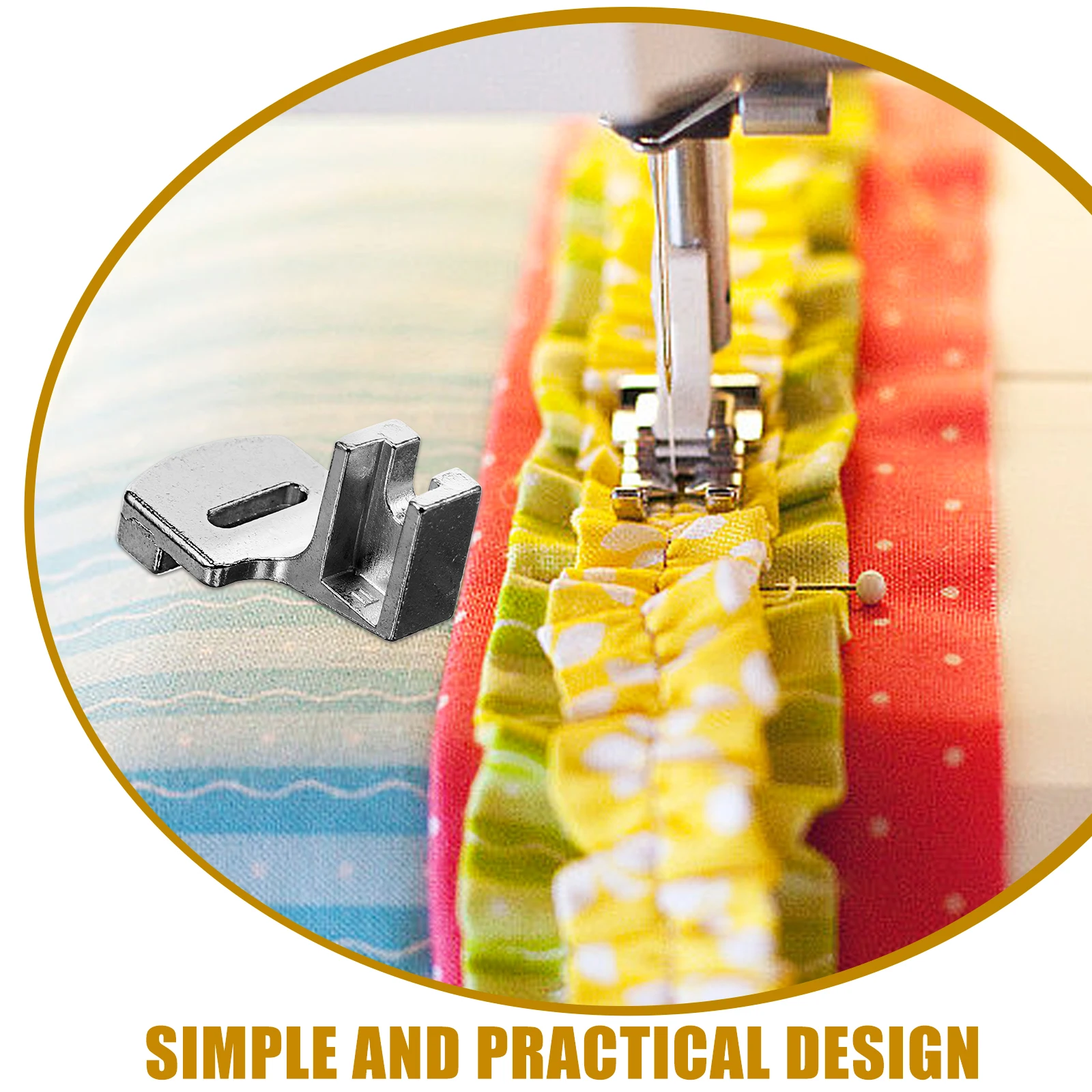 

Practical Silver Straight Presser Foot Metal Fits Multiple Machine Brands