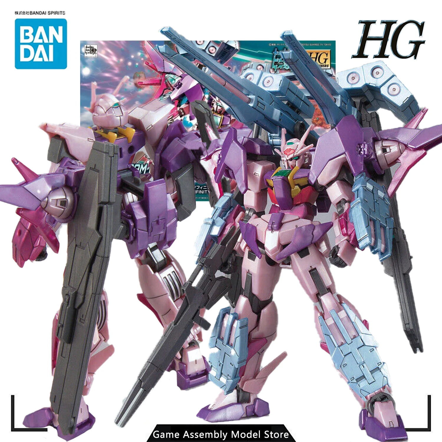 

BANDAI Original Genuine Assembled Model Kit HG BUILD DIVERS RIKU'S MOBILE GUNDAM 00 SKY HWS TRANS-AM INFINITY MODE Anime Doll