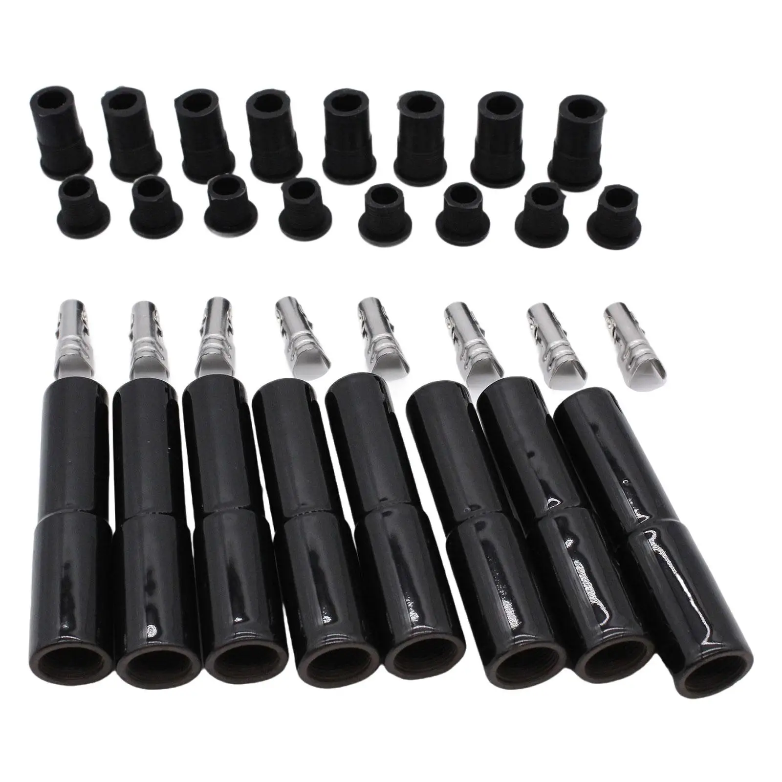 8Pcs Ceramic Spark Plug Boot Kit Component Maintenance 180 Degree Straight