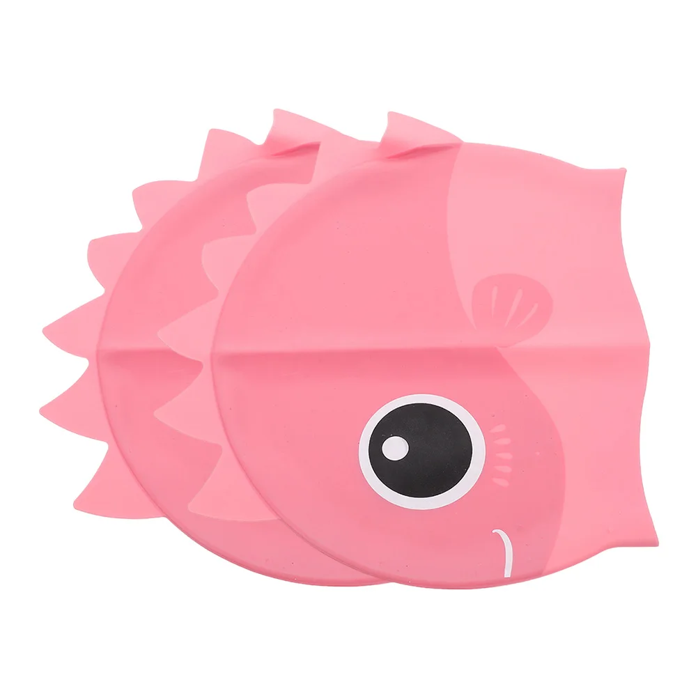 

2 Pcs Swimming Cap Lightweight Cap For Braids And Dreadlocks Silica Gel Swim Caps Kids Waterproof Summer