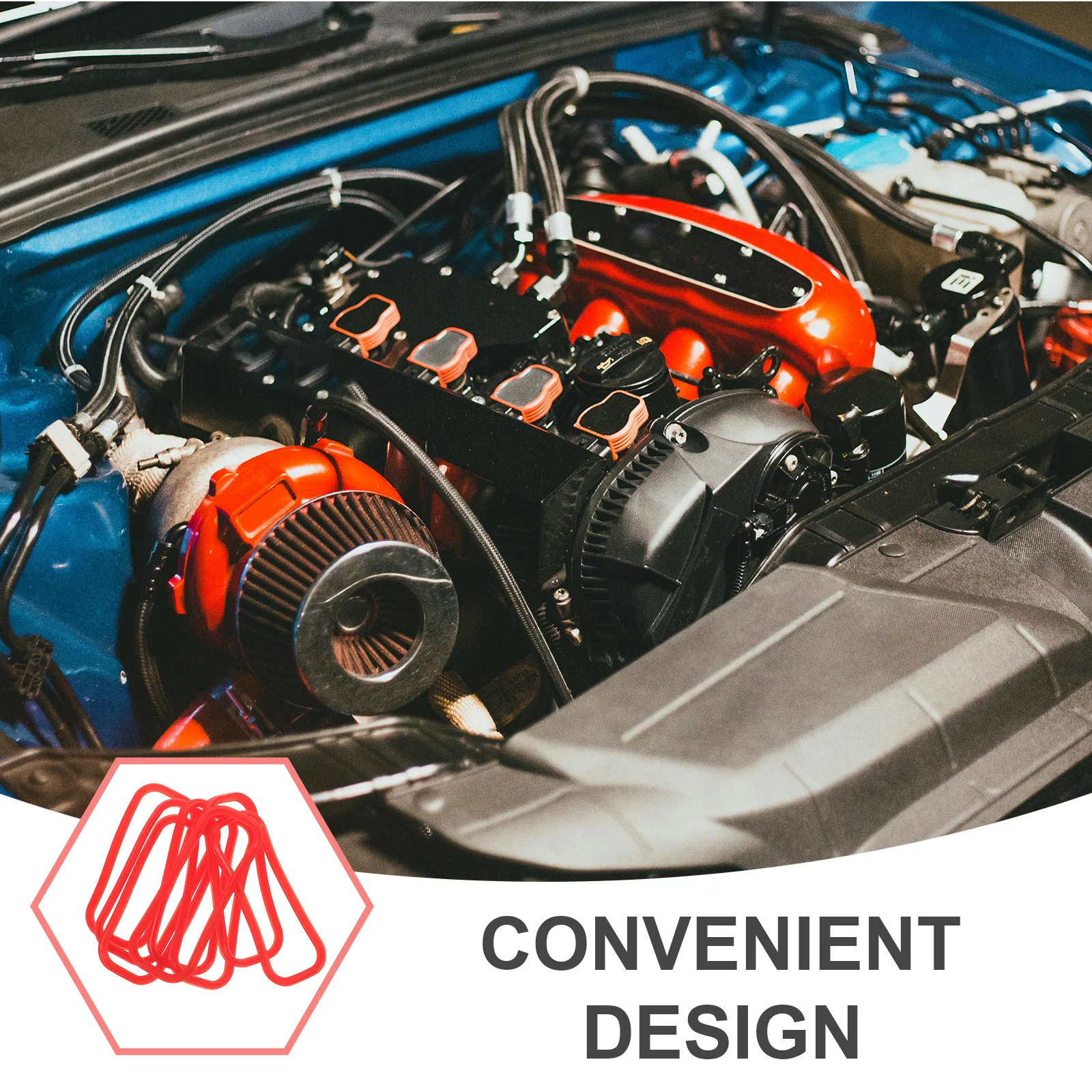 

8pcs Intake Manifold Gasket Set Rubber Engine Replacement Kit Car Repair Fuel Efficiency Leak Protection Sealing Performance