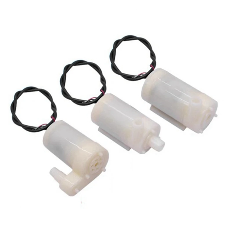 8 Uds Mini bomba sumergible silenciosa blanca para DC3V 5V para refrigeración por agua de ordenador alimentado por USB-AT64