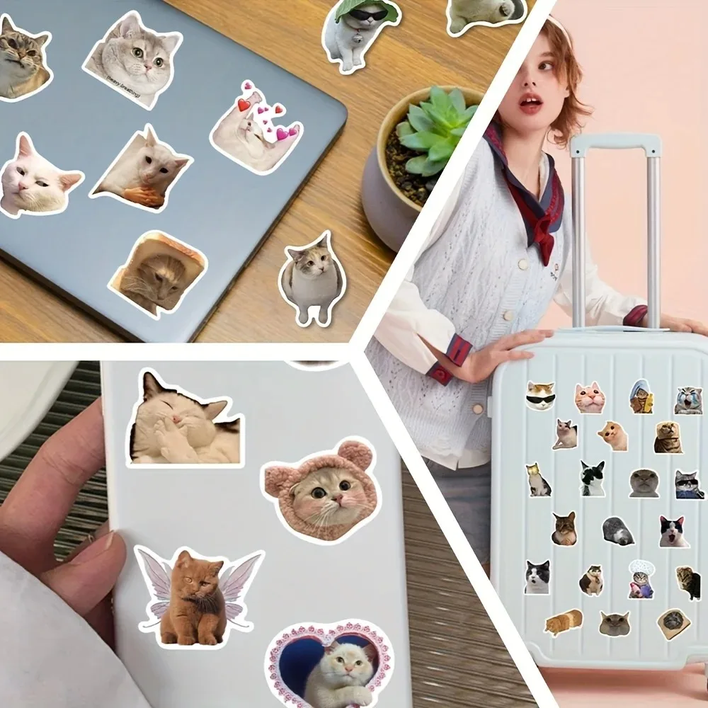 100PCS DIY Kawaii Dog Cat Stickers Guitar Phone Decor Scrapbooking Ornament Graffiti Kids Sticker Bicycle Laptop Luggage