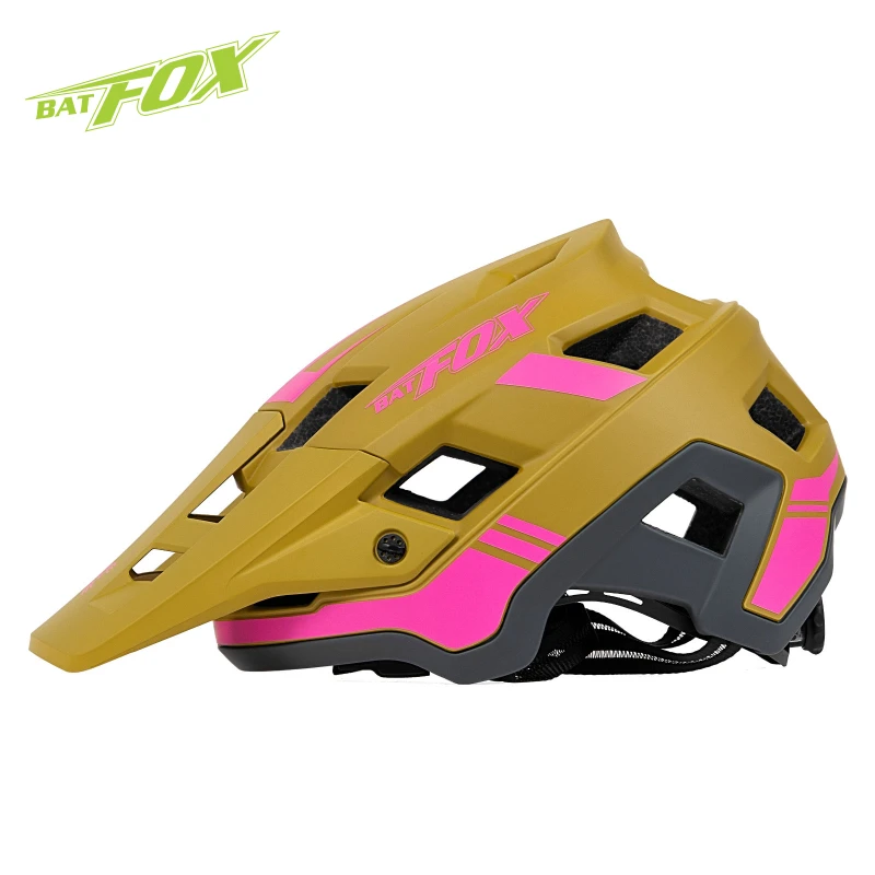 BATFOX Helm Fahrrad MTB Mountainbike leichte integrierte Form Erwachsene Fahrradhelm Downhill Männer und Frauen Fahrradausrüstung