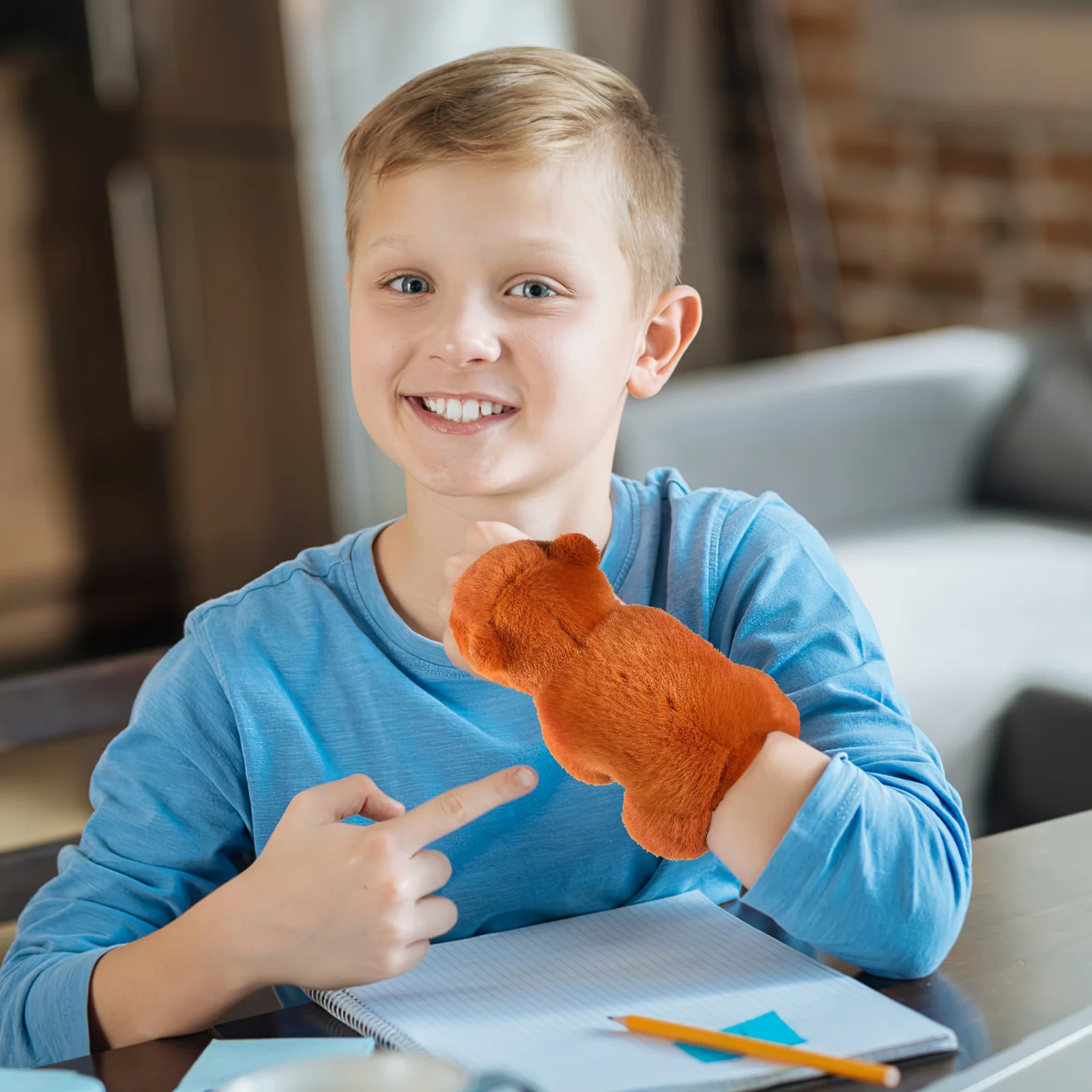 Plüsch Slap Armband Capybara Stofftier Slap Armband Plüsch Manschette Tier Hugger Capybara Hand Ring Armband Kind Lustiges Spielzeug