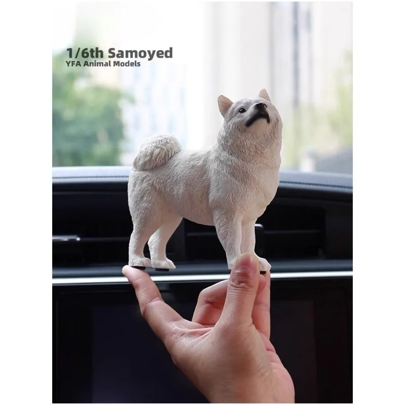 Modello animale simulato cucciolo carino in scala 1/6 Modello di cane bianco regalo per collezione regalo corpo action figure da 12 pollici