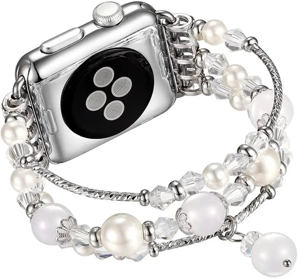 

Link bracelet strap For Apple watch Ultra 49mm 10 42mm 46mm 9 8 7 41mm 45mm for iwatch 6 5 4 SE 40mm 44mm Handmade Women band