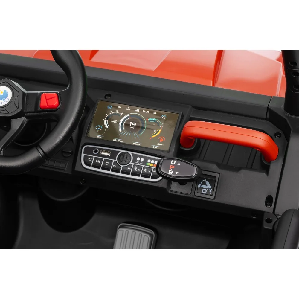 24V Kids Ride On Car 2 Seater UTV With Remote Control 2X200W Motors Toy Cars Electric Dump Bed Bluetooth Off Road Car For Kids