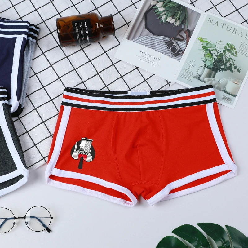 King and Queen Cards Matching Underwear for Couples Girls Cotton Boyshorts Men Boxer Shorts Homme Lingerie Women\'s Panties