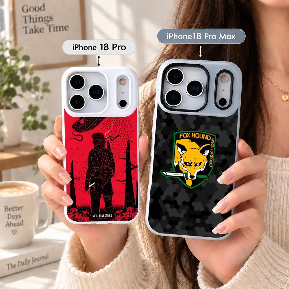 Funda para teléfono Super Game M-Metal Gear SolidS, diseño de lujo en colores llamativos, 2 en 1, para iPhone 18, 17, Air, 16, 15, 14, 13 Pro Max.
