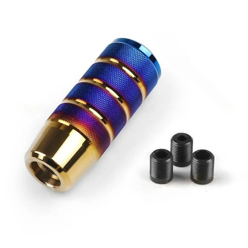 9,5 cm Universal rutschfeste Schaltgetriebe aus Aluminiumlegierung, gerändelter Schalthebelknopf, gebrannter blauer Schaltknauf – Detail 5