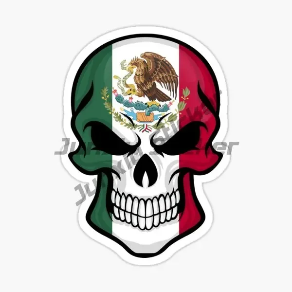

Mexico Flag Map Emblem Skull Tearing Stickers Car Window Motorcycle Off-road Boat Decal