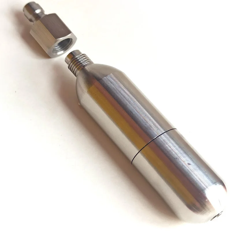 Mini Co2 Cartridge Beer Inflation Adapter Refillable Cartridges With 3/8-24 UNF Thread for Homebrewing Coffee Soda Juice Drinks
