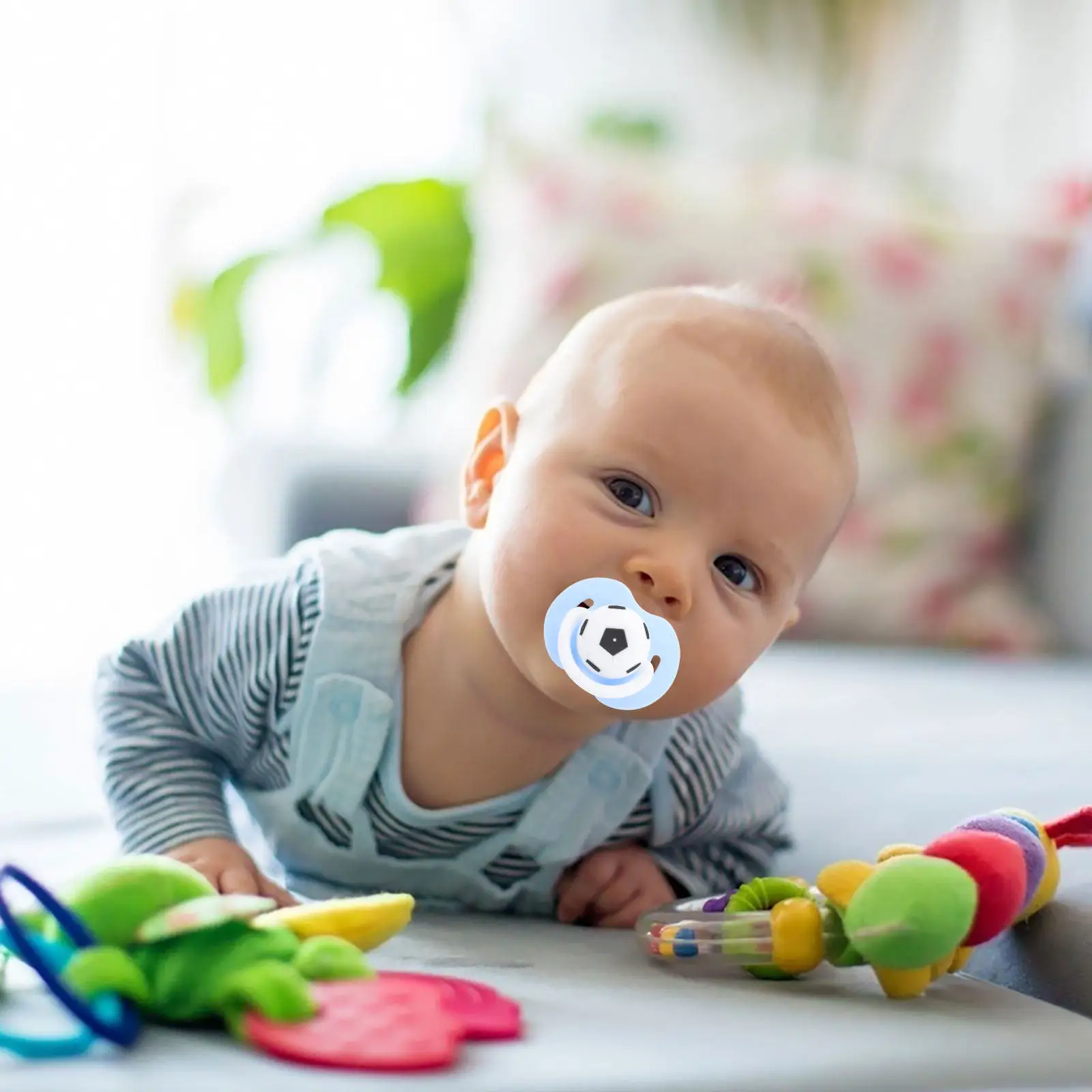 

2Pcs Funny Football Silicone Pacifiers for Babies Teething Relief Soothing Newborn Infant Pacifier with Ergonomic Shape