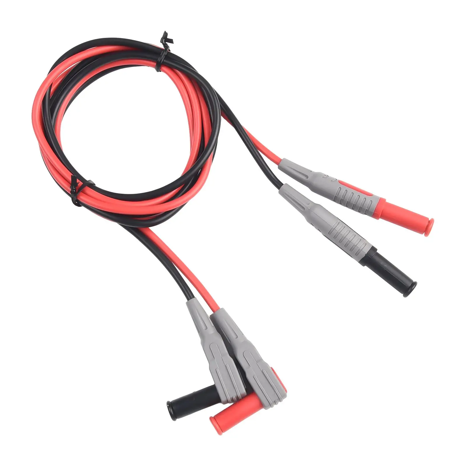 2PCS 1M multimetro cavo di prova spina a Banana di sicurezza da 90 gradi a multimetro dritto cavo di prova prolunga cavo Tester Cable muslimah