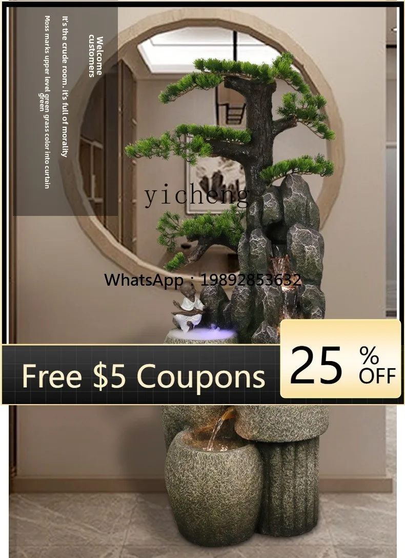 ZC Chinese rockery fountain living room balcony landscape courtyard garden floor decoration water feature ornament