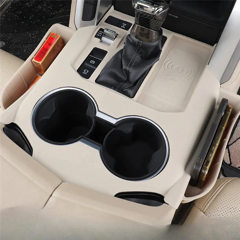 

Excellent-Car Interior Rubber Seat Crevice Coin Card Phone Storage Box Organizer For Toyota Land Cruiser 300 LC300 2022 2023