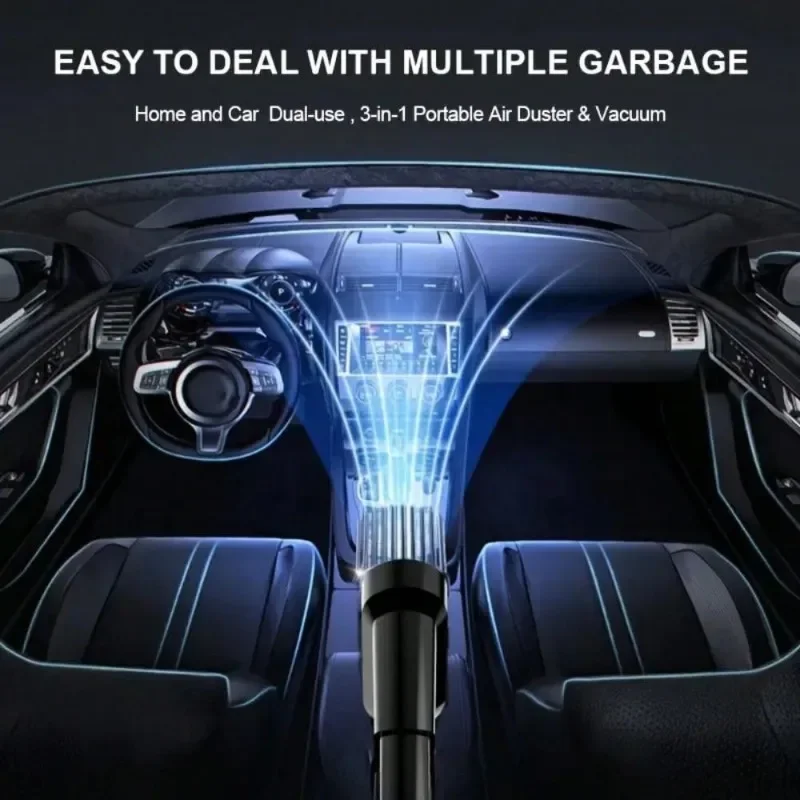 Combination Vacuum Cleaner USB Charging Car Household Vacuum Cleaner Small Car with Fully Automatic High Power Powerful Cleaning image 2