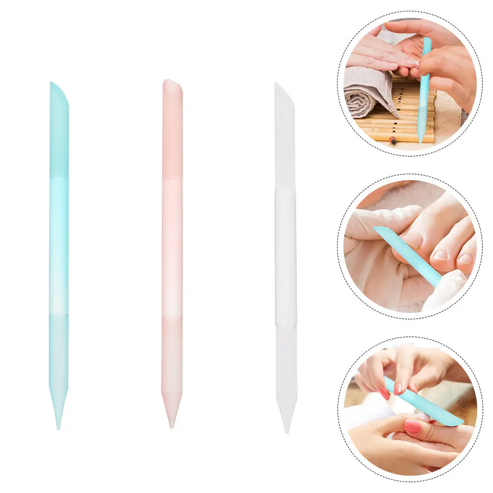 

3Pcs Glass Nail File Lightweight Compact Size Fits Bag Best Manicure Polishing Tool for on-The-Go Nail Care