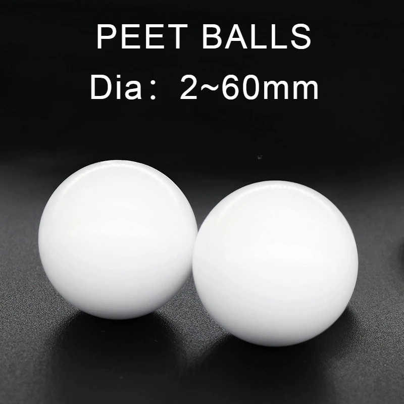 Solid PTFE Balls F4 Ball Dia:2mm~60mm Plastic Ball Diaphragm Pump Ball, High Temperature and Friction Resistance