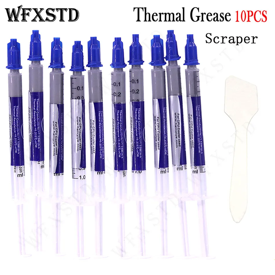 WFXSTD 10PCS New Thermal Grease Paste Compound Silicon Scraper CPU HeatSink Processor GPU Cooling silicone Fan Thermal Paste