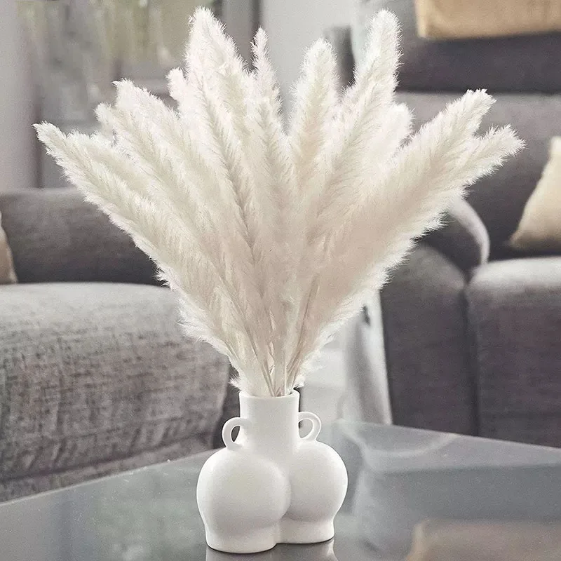 15PCS Small Pampas Grass Natural Real Fluffy Dried Flowers Bouquet for Wedding Party Decoration Home Decor Live Home Store