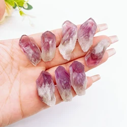 50g Natural Amethyst Point Mini Wand Crystal Quartz Stone Healing Landscaping Home Garden Decoration Fish Tank Accessory Gift