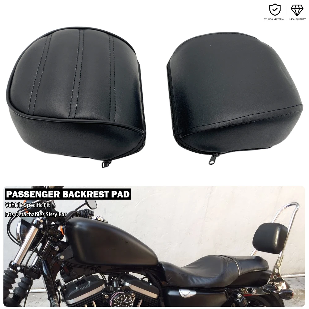 

Passenger Backrest Pad Fit For Harley Sportster 883 Iron 1200 Custom SuperLow Nightster Roadster Forty-Eight Special Seventy-Two