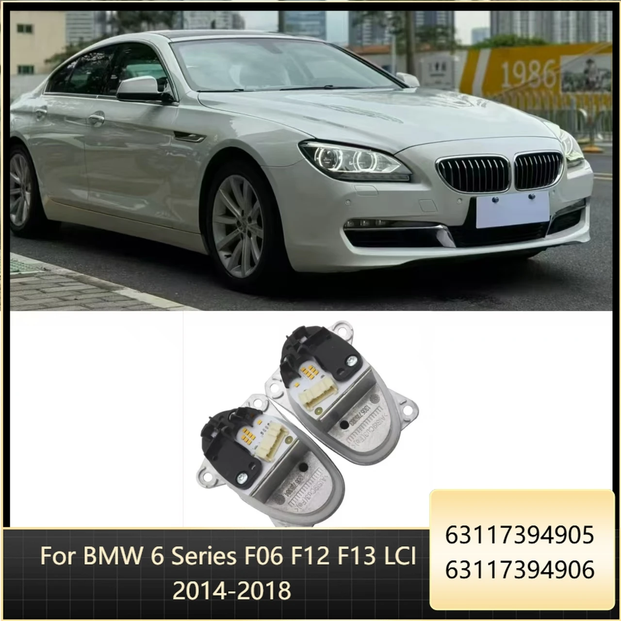 63117394905 63117394906 LED Turn Signal Light Module For BMW 6 Series F06 F12 F13 LCI 2014-2018 Direct Repair Replacement Parts