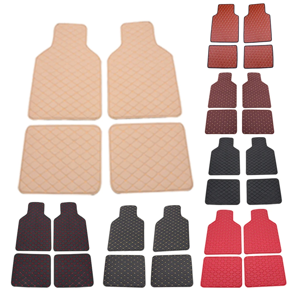 

For Honda All Model Insight Odyssey Pilot Touring Vezel Stream Car Floor Mats Leather Interior Parts Rugs Auto Accessories 4pcs