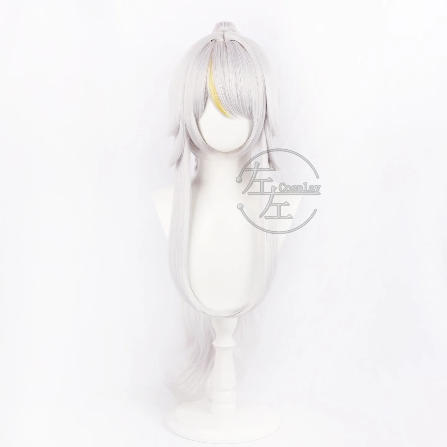 Pelucas de Cosplay de Zibai de Genshin Impact para Fiestas, Peluca de Cosplay de Zibai para Mujer, Cabello Sintético Resistente al Calor, Peluca de Zibai para Fiesta + Gorro de Peluca