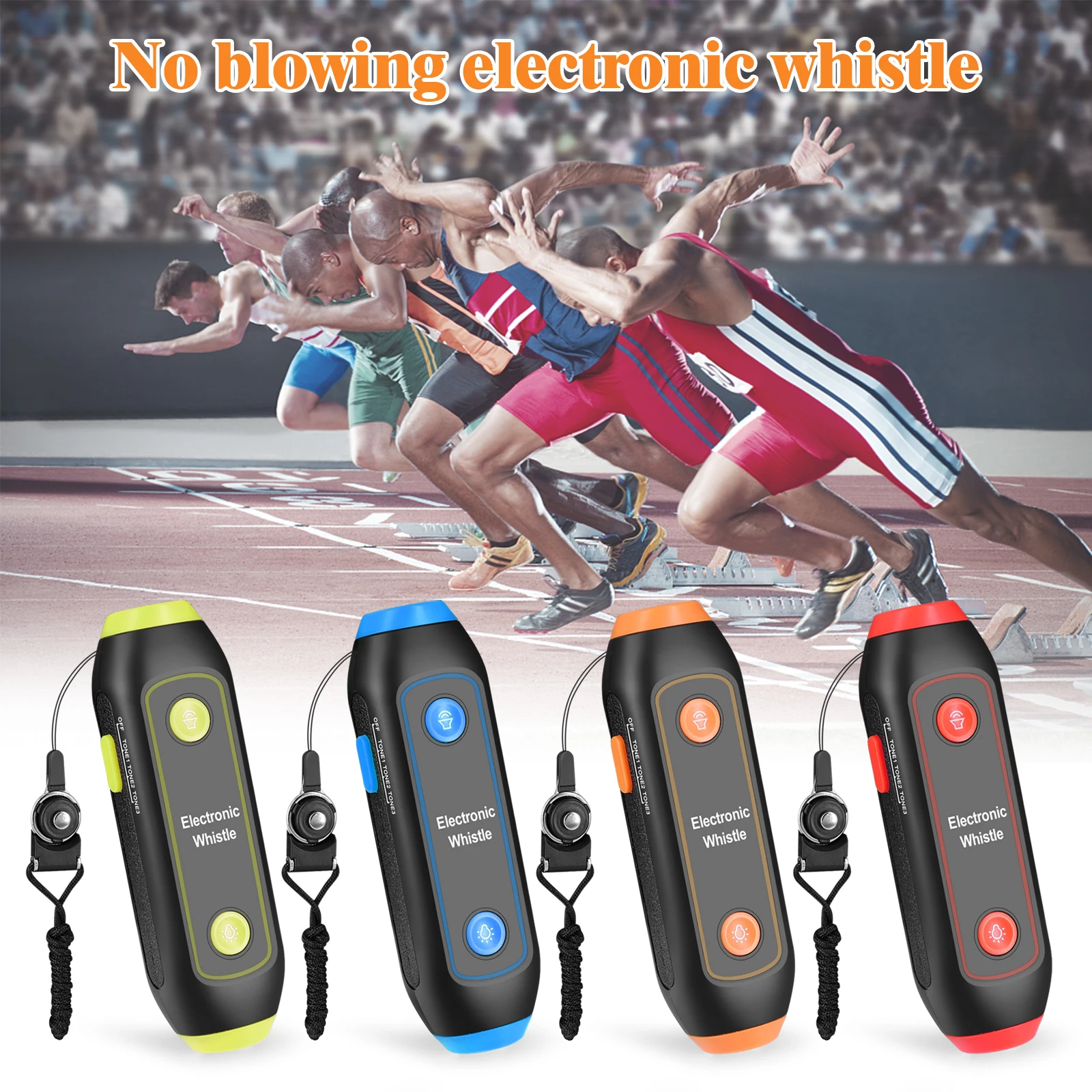 Game Training Whistles with Lanyard Handheld Electronic Whistles High Volume Outdoor Camping Hiking Tool for Coaches Referees