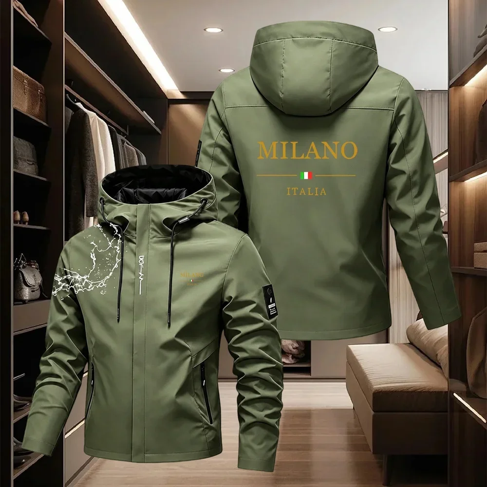 New Korean Jacket Men's Windproof Zipper Spring Autumn Casual Work Fashion Sports Coat Streetwear Slim Fit Trendy Mens Outerwear