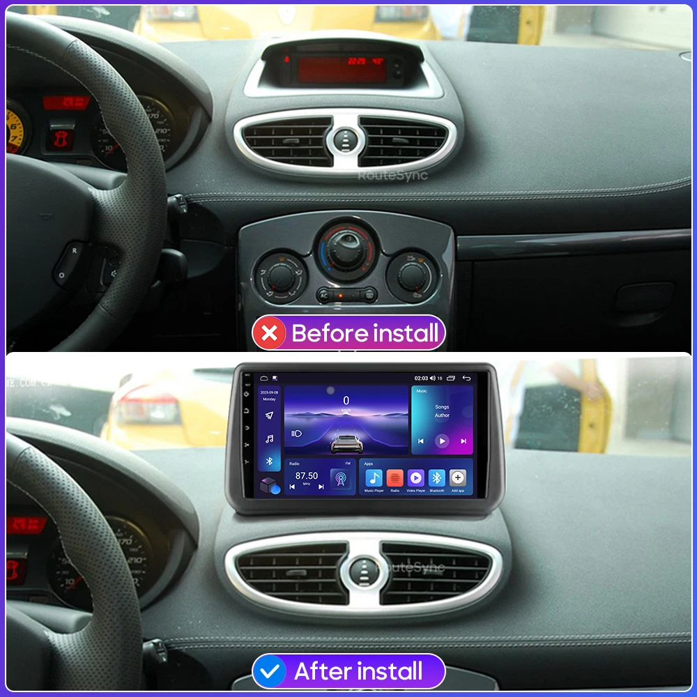 Android 15 For Renault Clio 3 2005 2006 2007 - 2014 Car Radio Multimedia Video Player Wireless Carplay Auto Navigation GPS Wifi