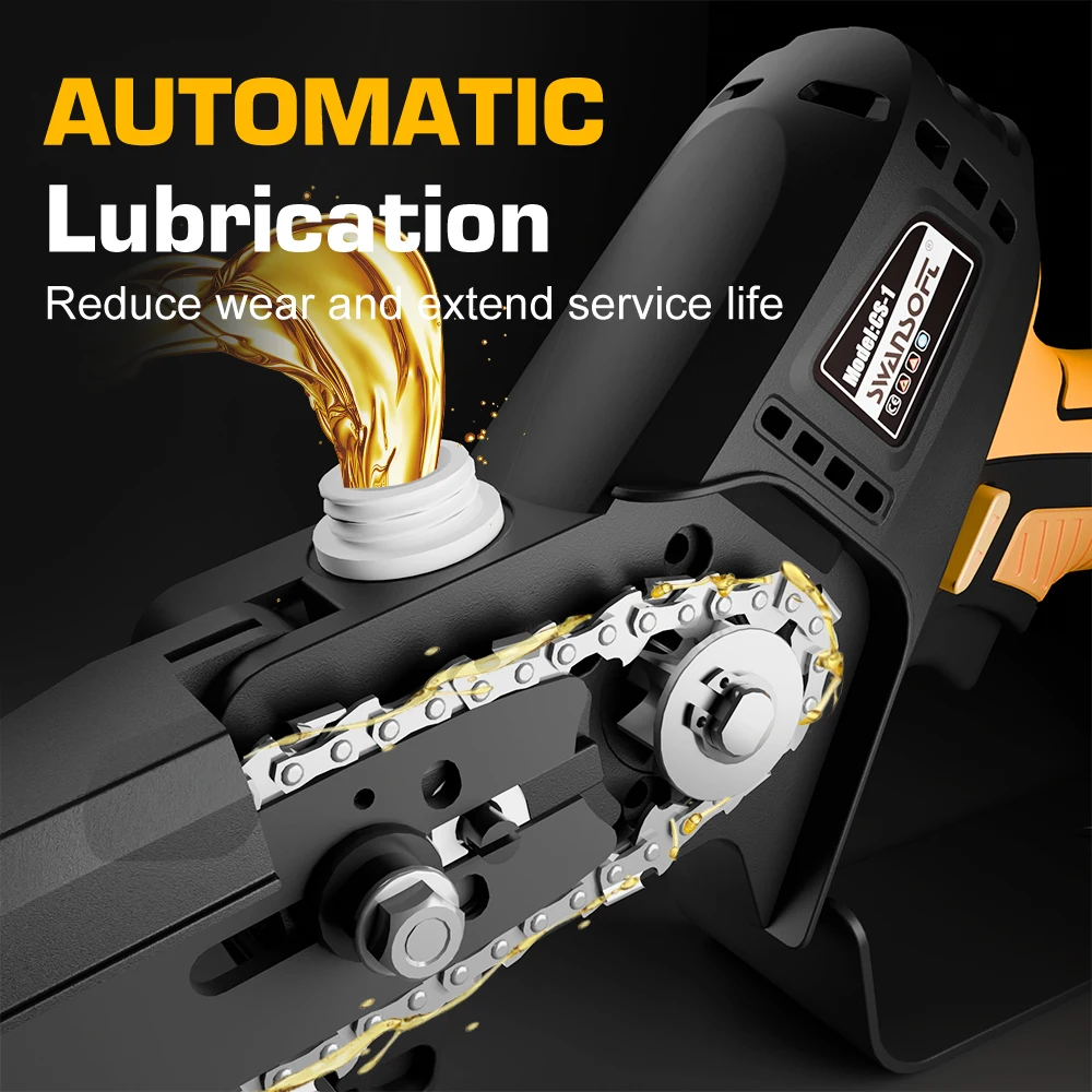 CS-1s 6 بوصة منشار صغير لتزييت سلسلة التزييت التلقائي يقطع من الخشب الصلب مثل الزبدة