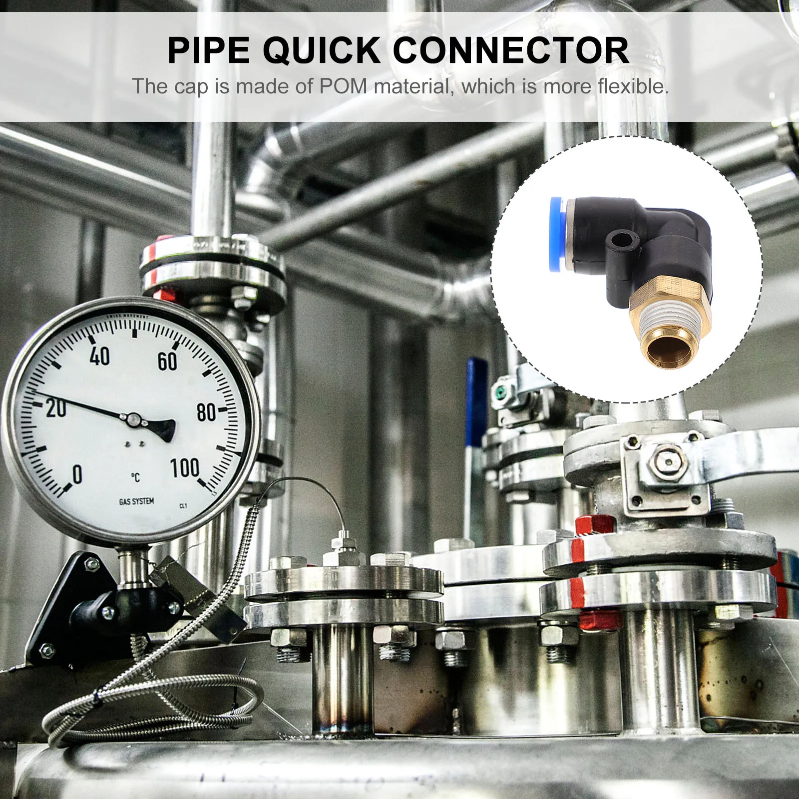 12 Pcs Fittings Pneumatic Connector Right Angle Airfittings Hose Fitting-connector